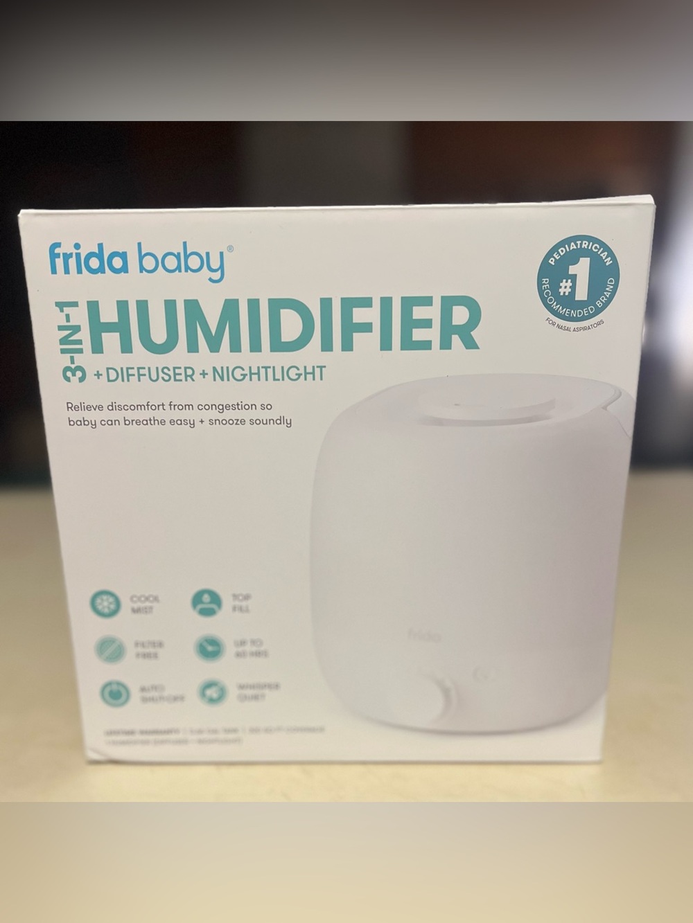 NEW Frida Baby 3-in-1 Cool Mist Humidifier - Nightlight - Essential Oil Diffuser